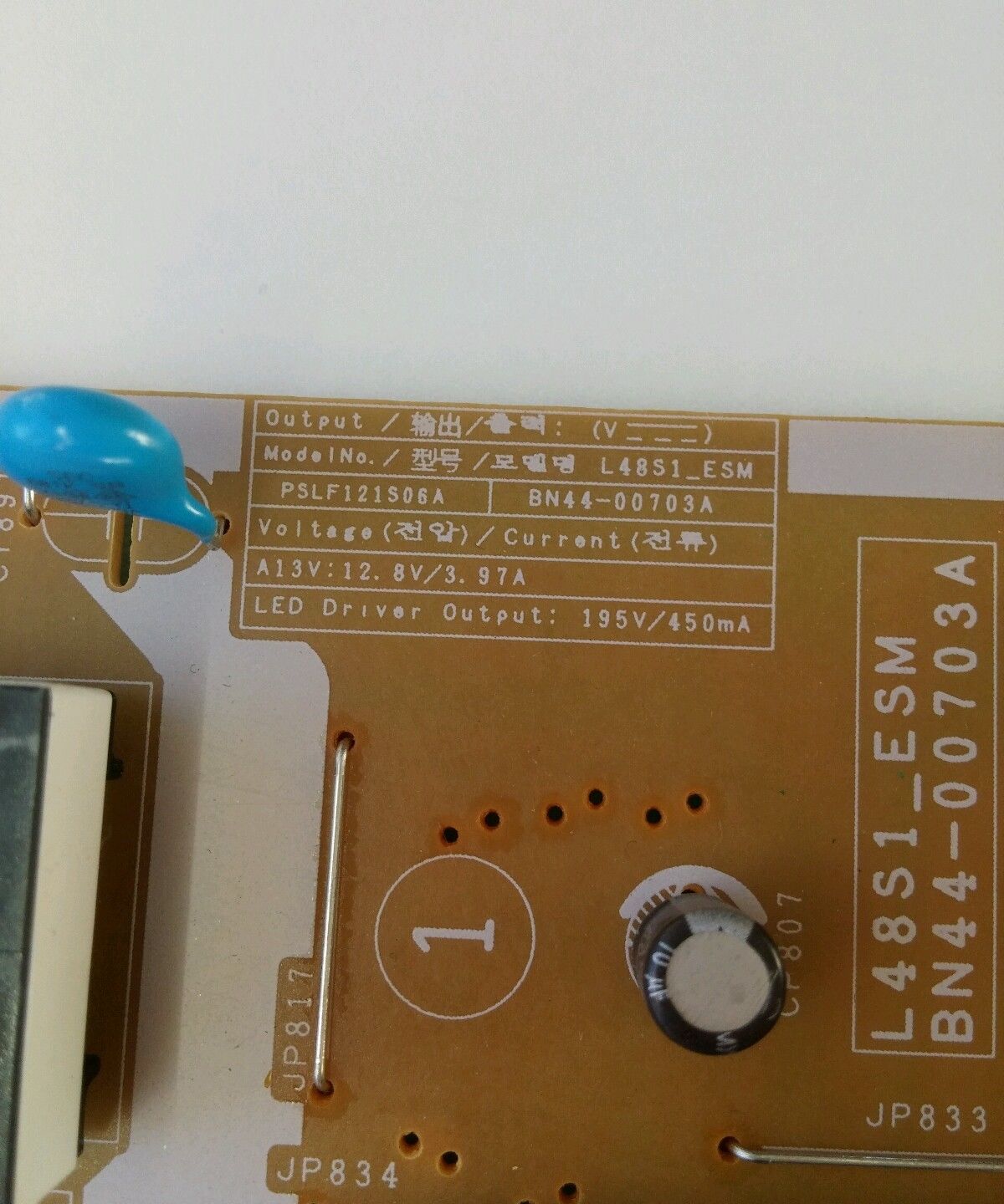 Netzteil Board BN44-00703A ( L4851_ESM ) für LCD TV Samsung UE40